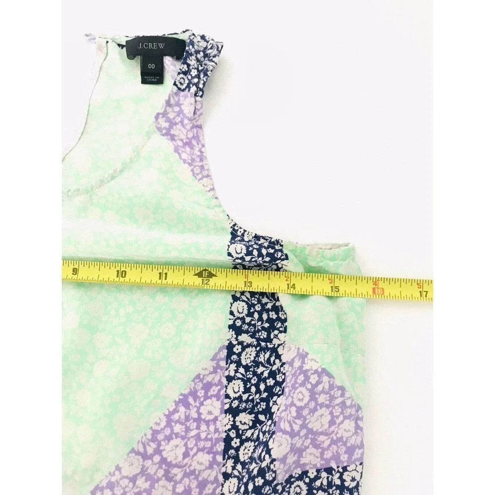 J Crew | Widowpane Silk Halter Top Womens Size 00 Purple Floral Sleeveless